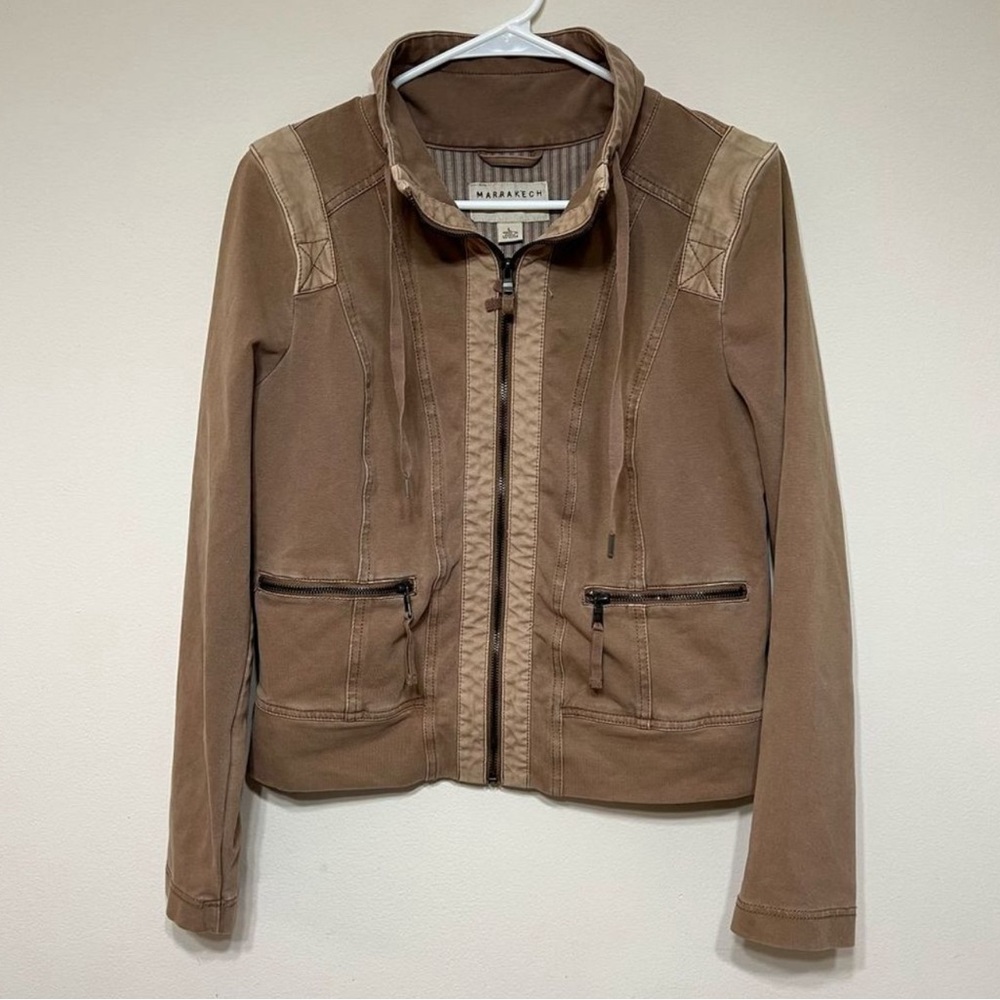 Anthropologie Marrakech Brown Utility Moto Jacket Large